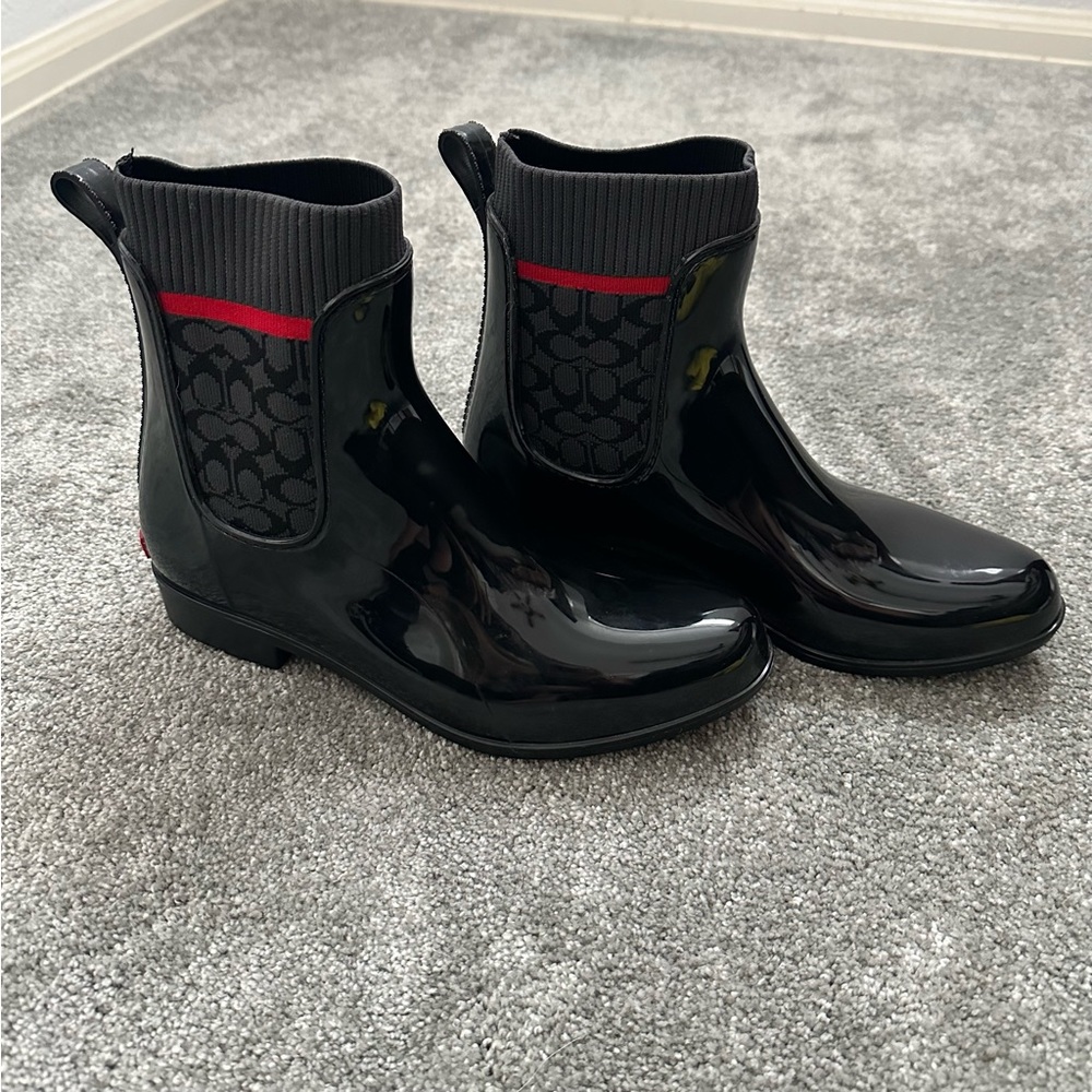 NEW Coach Rivington Rubber Rain Boots